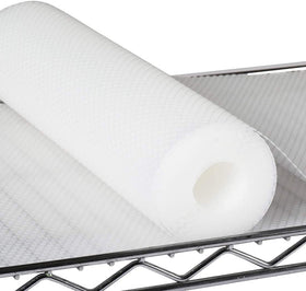 PaBUSIOR pantry liner, clear 15.5x290, fits 16-inch shelves to keep items neat.
