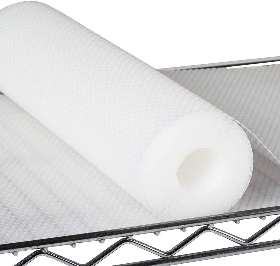 PaBUSIOR pantry liner, clear 15.5x290, fits 16-inch shelves to keep items neat.