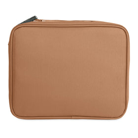 PackIt Freezable Classic Lunch Box Almond, buckle handle clips to a bag for hands-free transport.