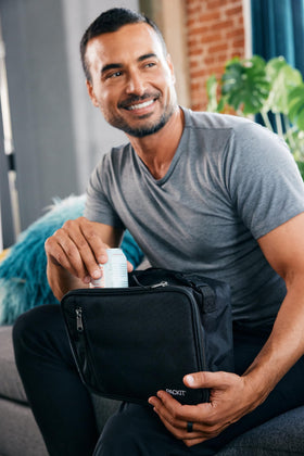 PackIt Freezable Classic Lunch Box interior EcoFreeze technology enables hours-long cooling.