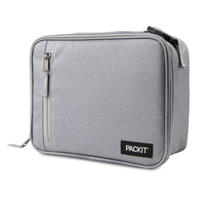 PackIt Freezable Classic Lunch Box Gray Fog | EcoFreeze Technology, Collapsible & Reusable for Work Lunches