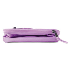 PackIt Freezable Classic Lunch Box Lavender buckle handle for easy carrying.