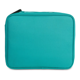 PackIt Freezable Classic Lunch Box Teal front pocket for utensils