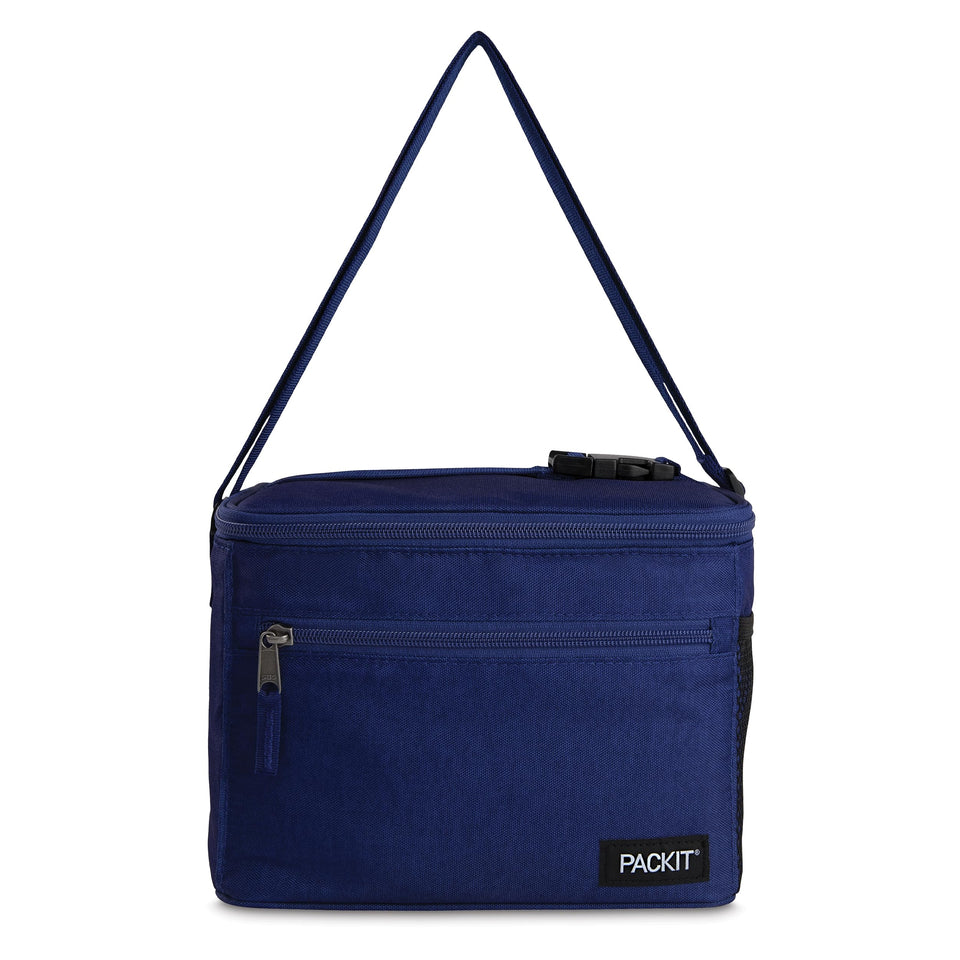 PackIt Freezable Essential Cooler with cube top-load design keeps meals cold during the work day