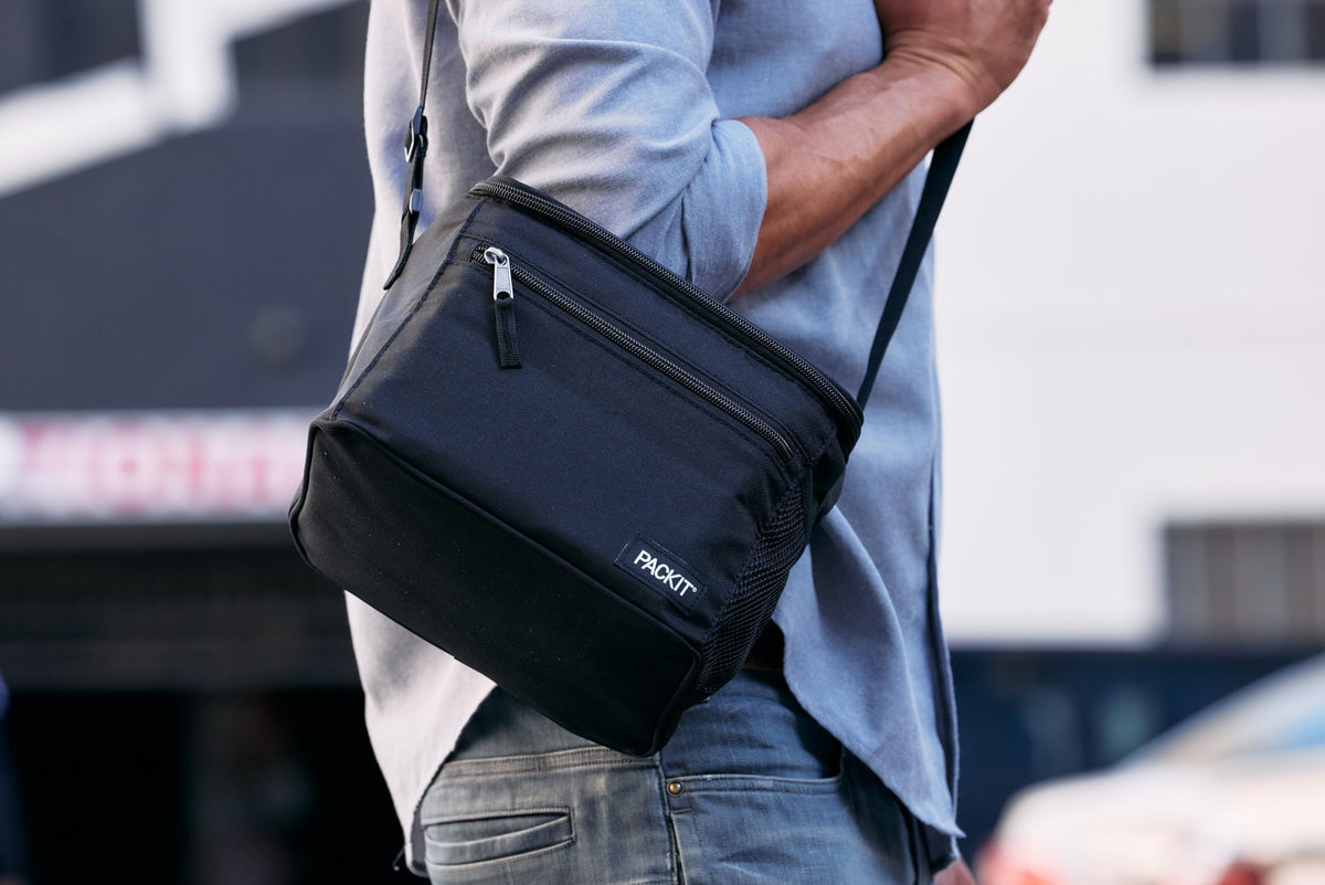 PackIt Freezable Essential Cooler top clip handle ready for office commutes