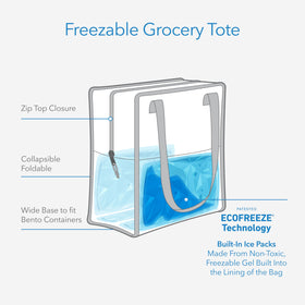 PackIt Freezable Grocery Tote uses EcoFreeze technology to maintain cool items.