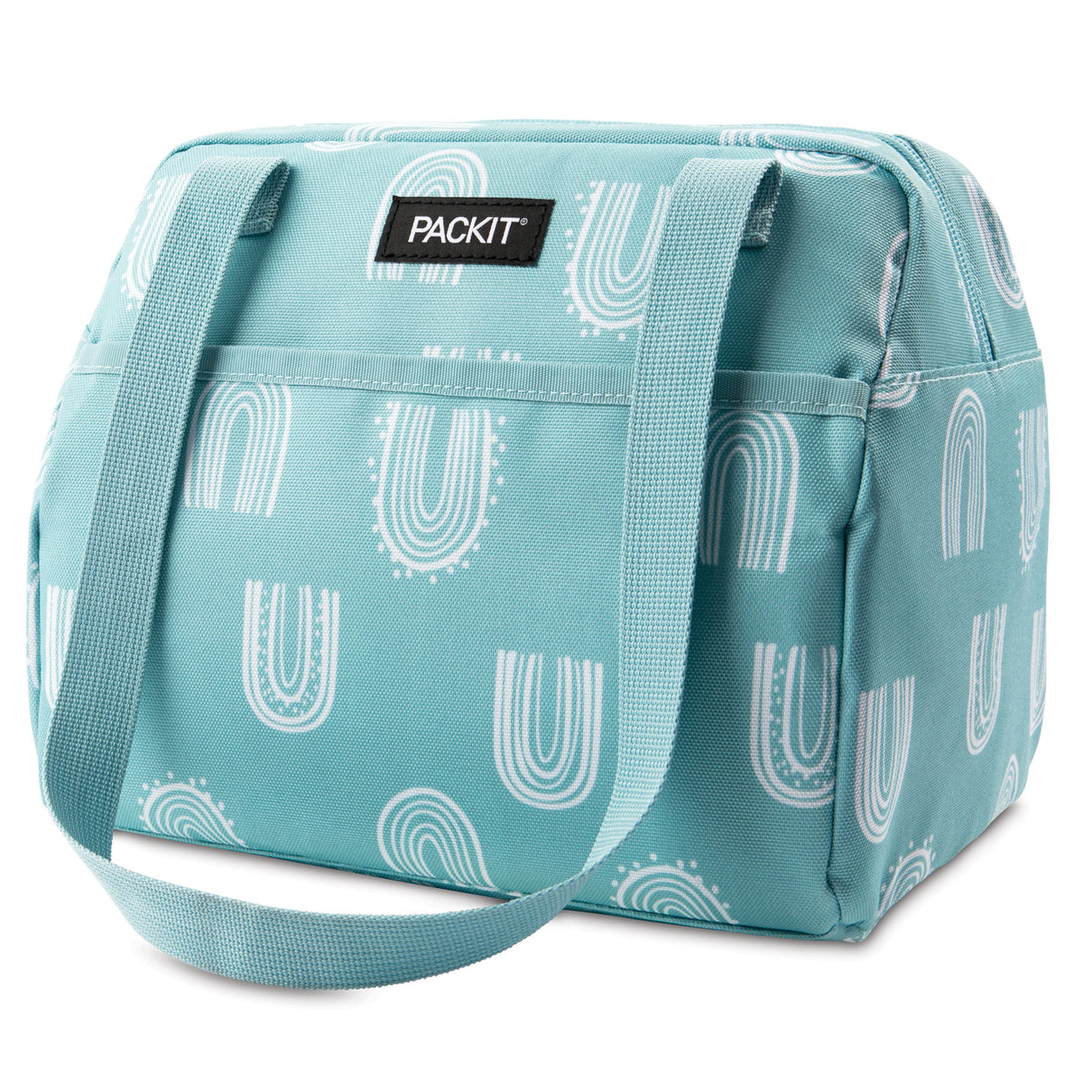 PackIt Freezable Hampton Desert Arch bag with zip closure keeps contents secure during travel