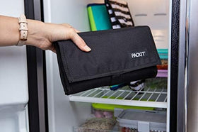 PackIt Freezable Lunch Bag interior close-up shows non-toxic gel lining.