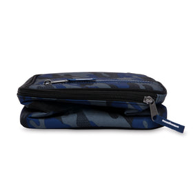 PackIt freezable lunch box with buckle handle clips to bags easily.