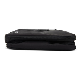 PackIt classic lunchbox buckle-handle-view allows attachment to backpacks for travel.