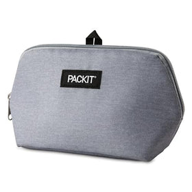 PackIt Freezable Snack Bag Grey Fog foldable design fits in daily bags.