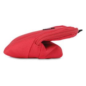 PackIt Freezable Snack Bag Poppy eco-freeze-technology highlights non-toxic gel lining for coolness.
