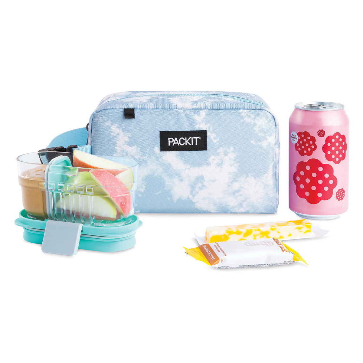 PackIt Freezable Snack Box Blue Sky leak-proof liner for secure contents