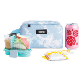 PackIt Freezable Snack Box Blue Sky leak-proof liner for secure contents