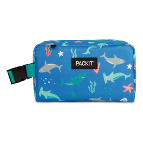 PackIt Freezable Snack Box Sea Shark open view for easy on-the-go snacks
