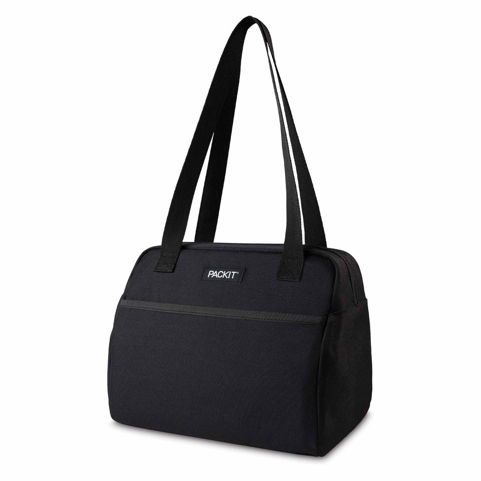 PackIt Hampton Freezable Lunch Bag with EcoFreeze keeps meals cold without ice packs.