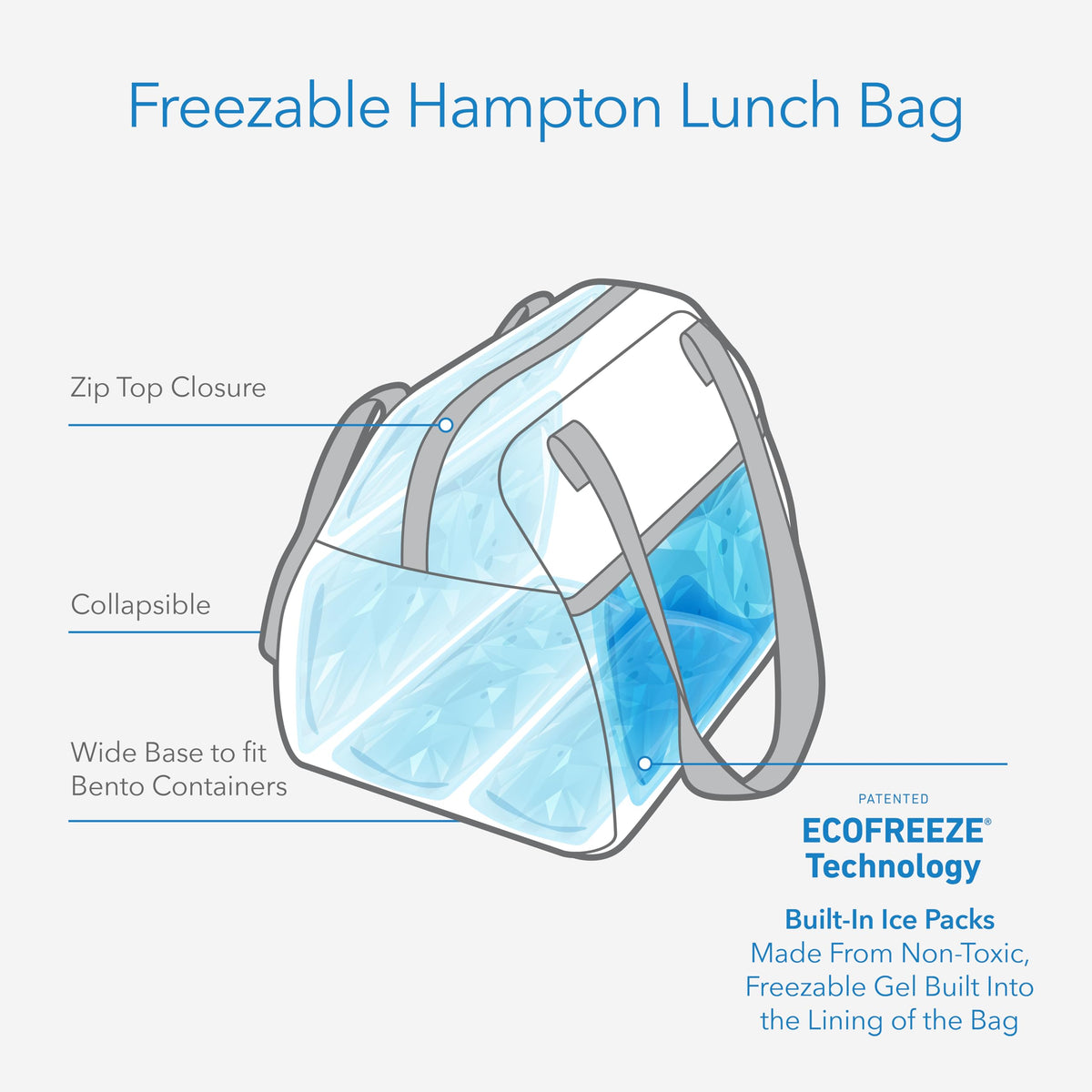 PackIt Hampton with shoulder straps for easy carrying at work.