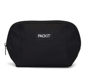 PackIt Freezable Snack Bag black, closed, keeps snacks cool on the go