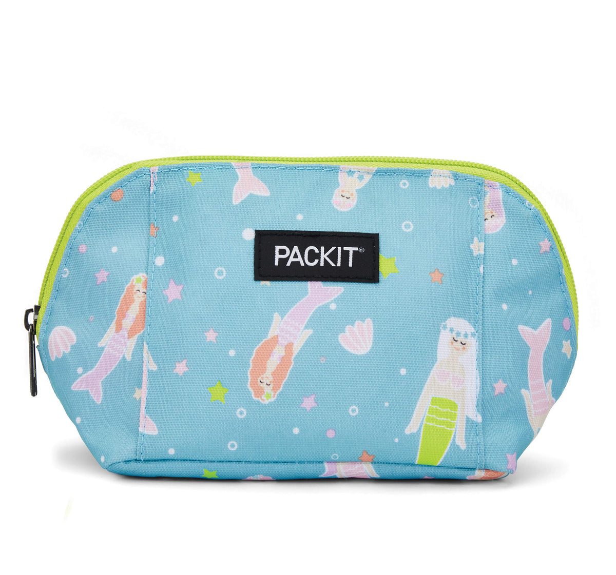 PackIt Freezable Mermaid Snack Bag keeps dairy and fruit cool all day.