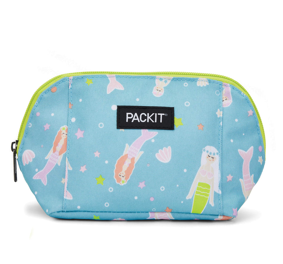 PackIt Freezable Mermaid Snack Bag keeps dairy and fruit cool all day.