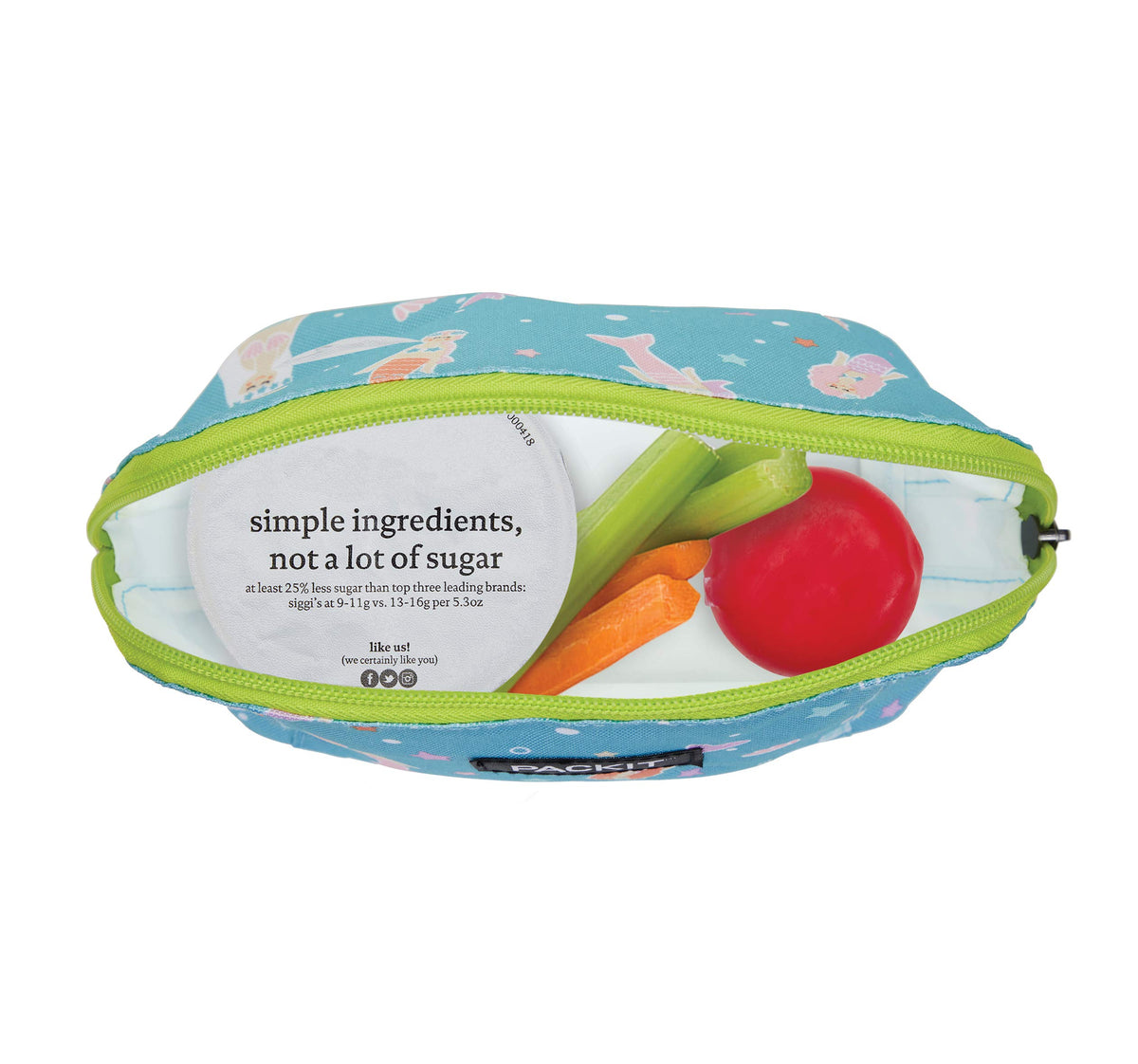 PackIt Snack Bag non-toxic liner protects food safely.