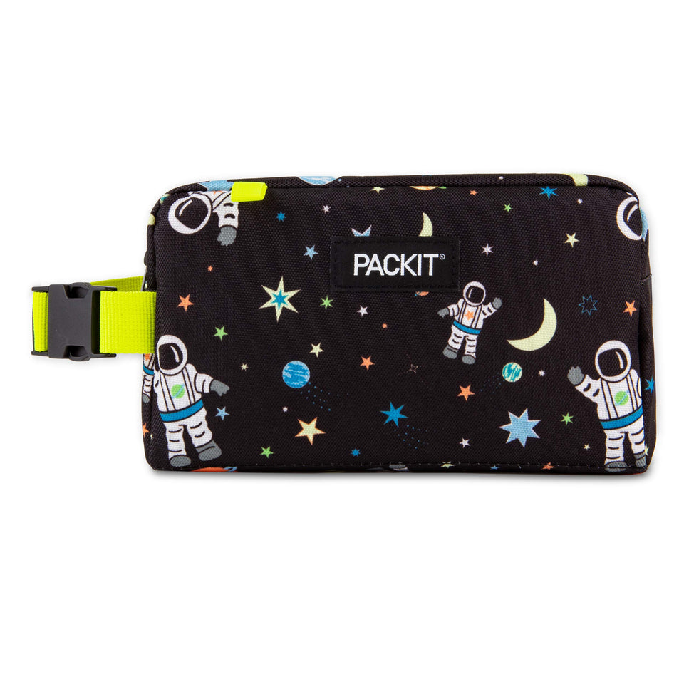 PackIt Snack Box Freezable Spaceman, closed for compact cooling on the go