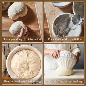 PADELE proofing basket accessory promotes dough release and shape retention.