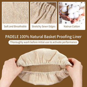 PADELE flax-cotton proofing liner, reusable and easy to clean after proofing.