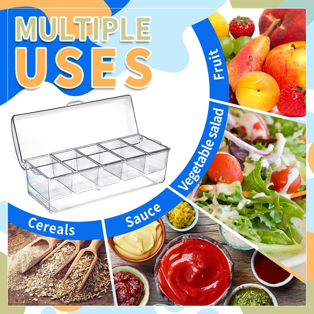 Padele entertainment serving container ideal for gatherings, picnics, and bar garnish setups.
