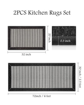 PADOOR 20x32 front-of-sink mat highlights absorbent, easy-care design.
