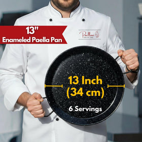 Paelluxe Pan interior enamel surface ready for easy cleanup