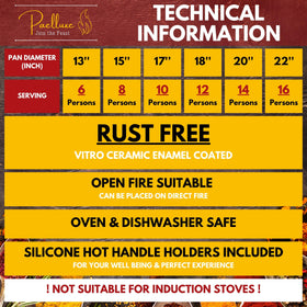 Not induction compatible for Paelluxe Pan; plan heat source accordingly
