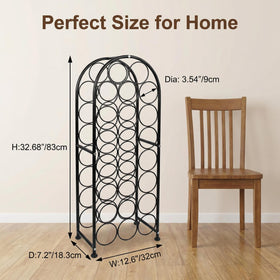 PAG 23-bottle arched rack assembly image shows straightforward installation