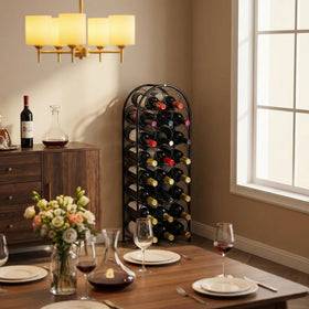 PAG 23-bottle arched rack top handle emphasizes easy relocation