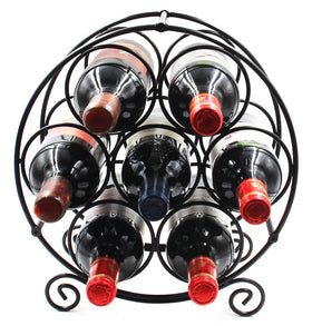 PAG 7-Bottle Wine Rack side view highlights compact footprint for small spaces.