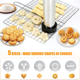 Includes 9 cookie discs and more for kitchen versatility.