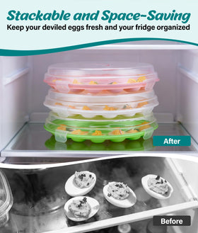 PAHTTO dishwasher-freezer safe egg container for versatile storage.