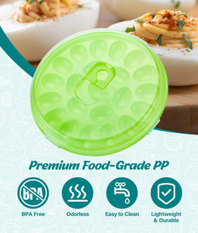 PAHTTO stackable egg carrier base helps organize the fridge.