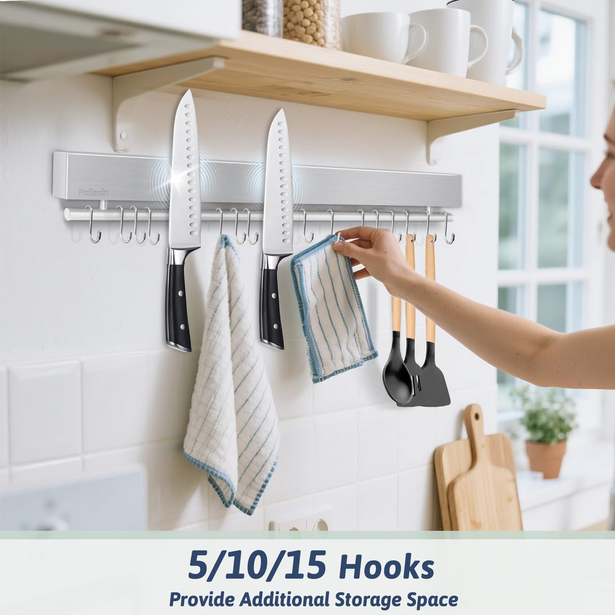 Pailexin 304 stainless steel finish resists rust in humid kitchens.