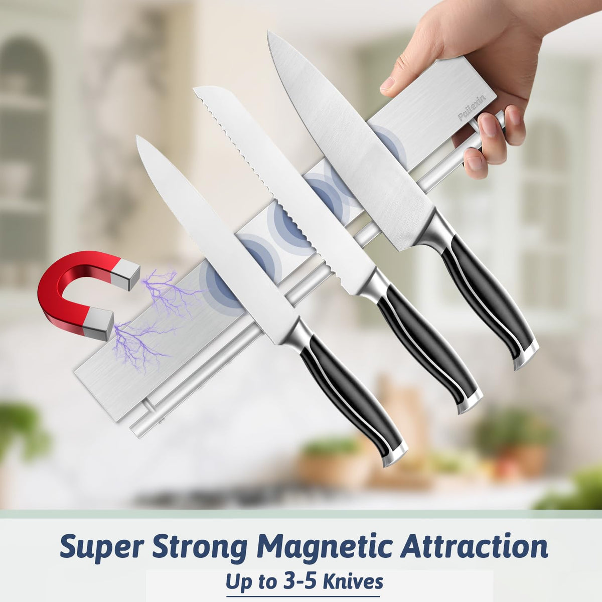 Pailexin no-drill adhesive mount enables tool-free installation.
