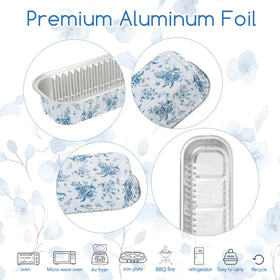 PAJIXANTHIC 6.8oz aluminum baking cups ideal for cheesecakes and puddings.