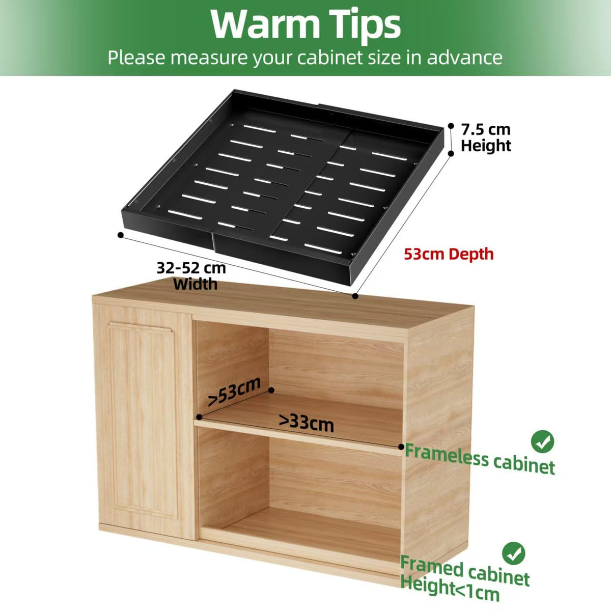 PAKETA adjustable-width cabinet drawer fitting 12 to 20 inch openings for flexible storage