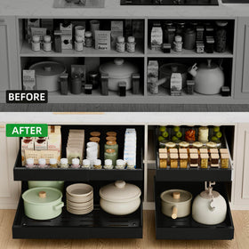 PAKETA adjustable width drawer fits from 12 to 20 inches for different cabinets