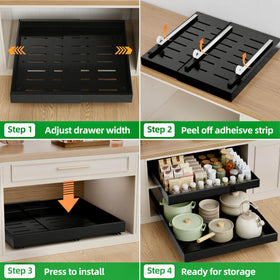 PAKETA pantry and kitchen setup shows clutter-free cabinet organization