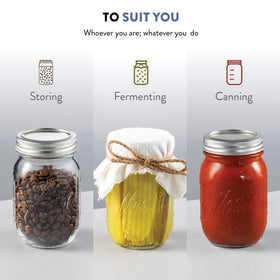 Paksh Novelty glass jar with metal lid provides rust-resistant seal.