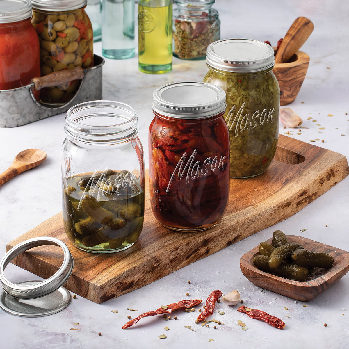 Textured hobnail glass from Paksh Novelty jars with clear visibility.