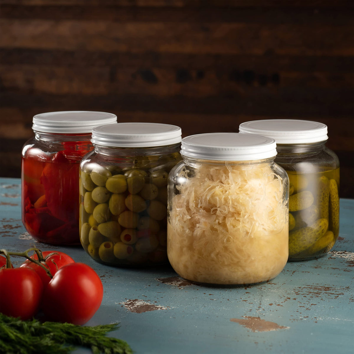 Paksh Novelty jar with 6x6x10 inch profile ideal for bulk ingredients.
