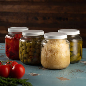 Paksh Novelty jar with 6x6x10 inch profile ideal for bulk ingredients.