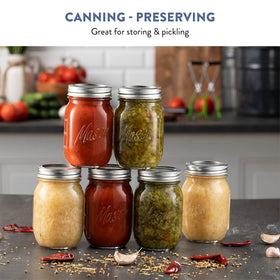 Paksh Novelty mason jar set, six-pack for batch canning.