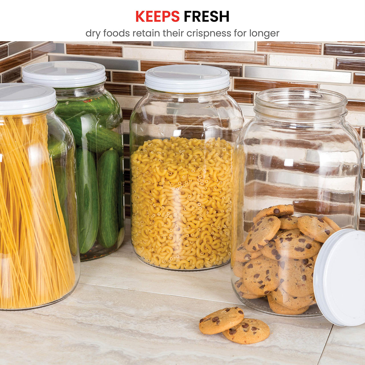 Paksh Novelty wide-mouth glass jar enabling smooth pouring and easy cleaning.